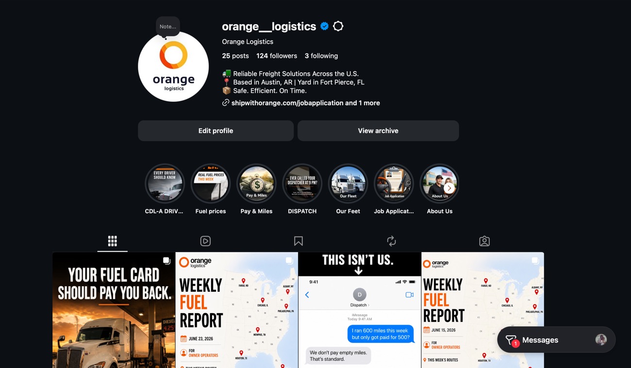 Instagram @orange__logistics